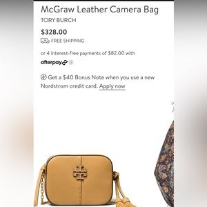 Tory Burch Mini camera bag tan leather
